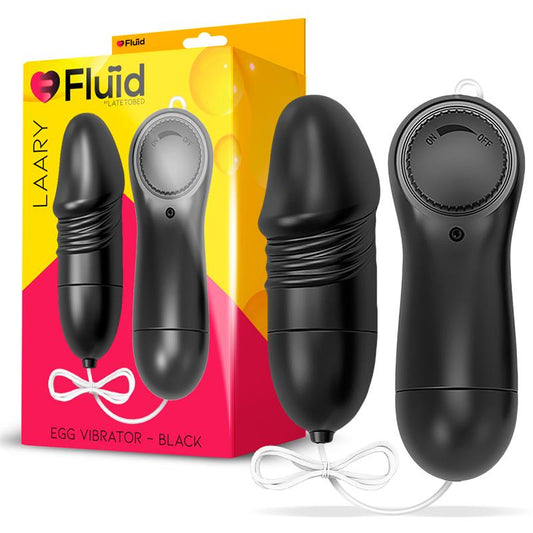 FLUÏD - LAARY MULTI-SPEED VIBRATING EGG WITH REMOTE CONTROL BLACK
