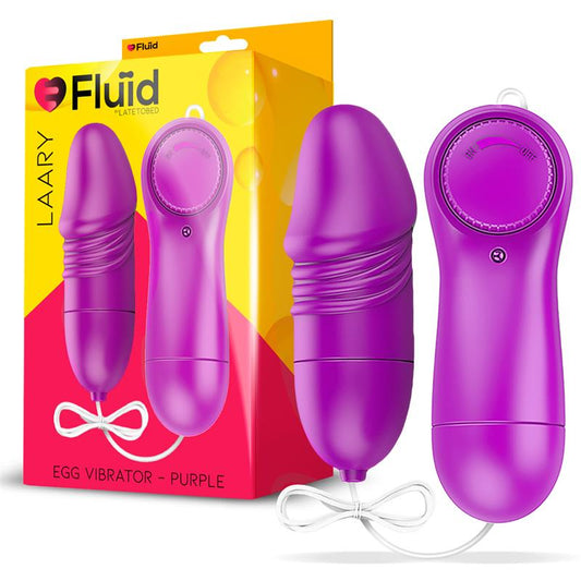 FLUÏD - LAARY MULTI-SPEED VIBRATING EGG WITH REMOTE CONTROL PURPLE