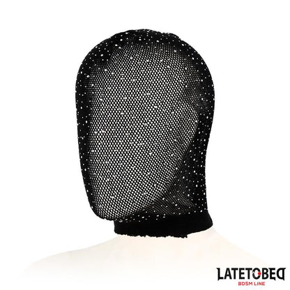 LATETOBED BDSM LINE - LACE HOOD WITH SHINY DIAMONDS