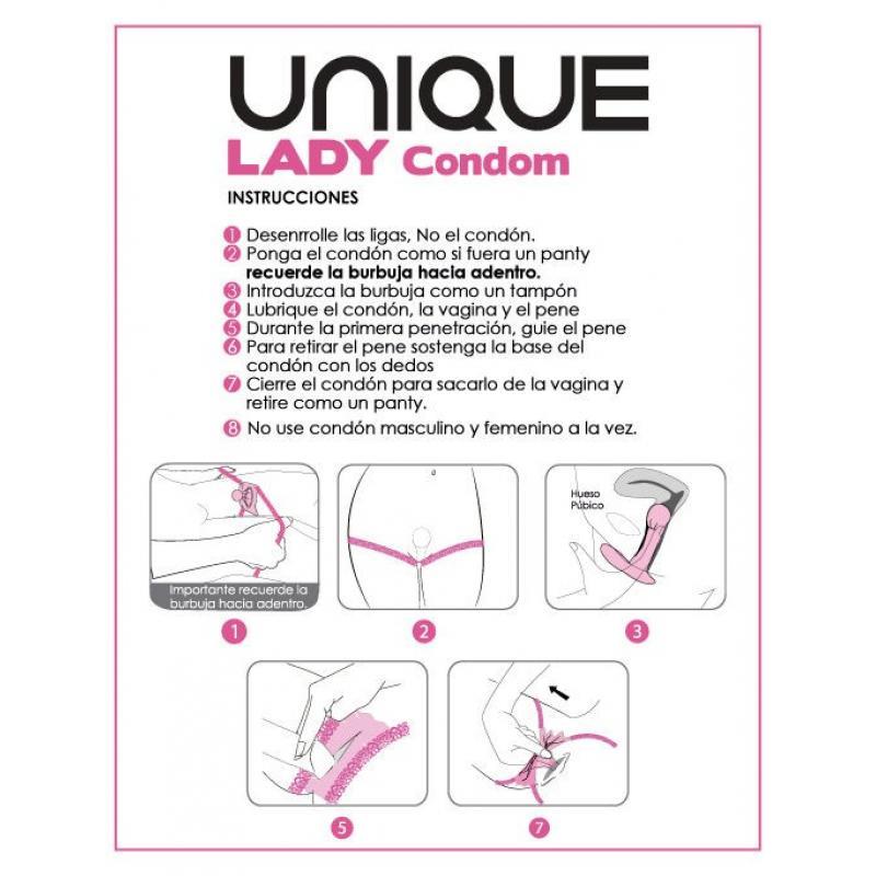 UNIQ - LADY FEMALE CONDOMS NO LATEX 3 PCS