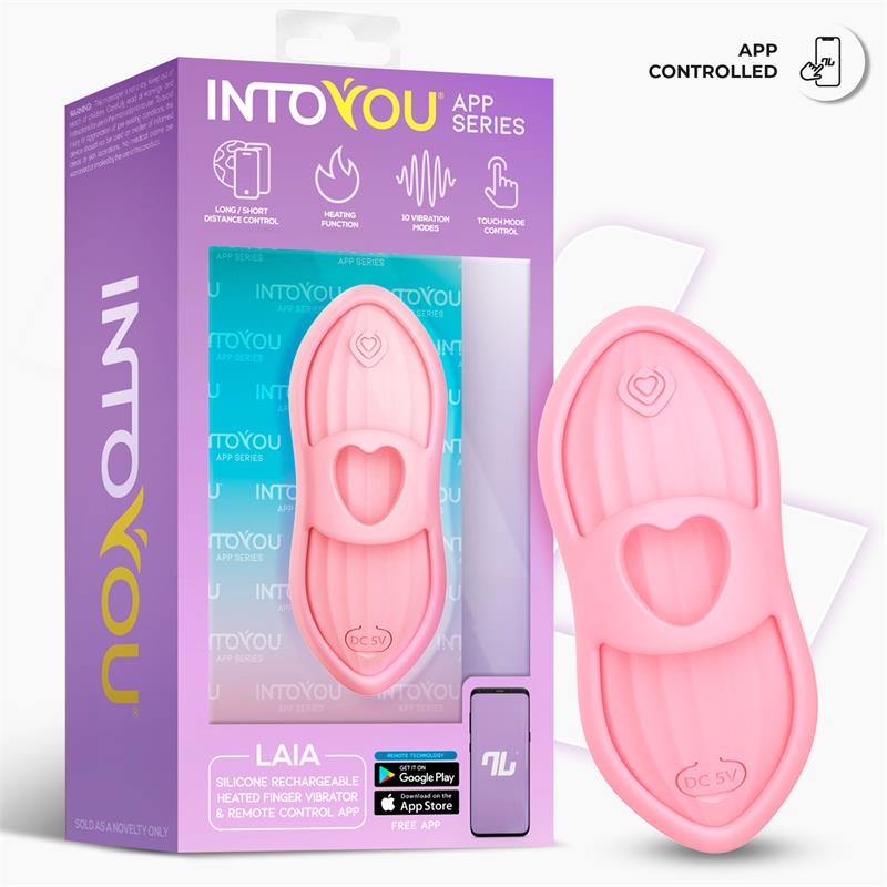 INTOYOU APP SERIES - LAIA HEATED FINGER VIBRATOR AND APP PINK