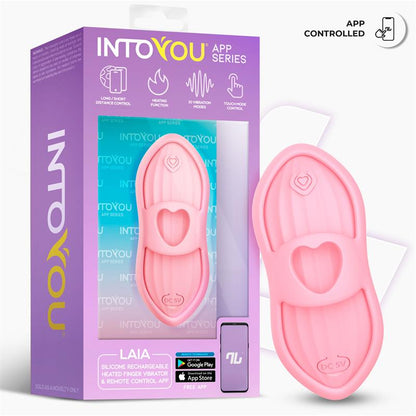 INTOYOU APP SERIES - LAIA HEATED FINGER VIBRATOR AND APP PINK
