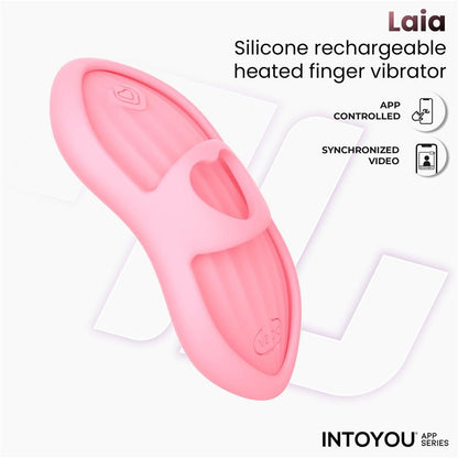 INTOYOU APP SERIES - LAIA HEATED FINGER VIBRATOR AND APP PINK