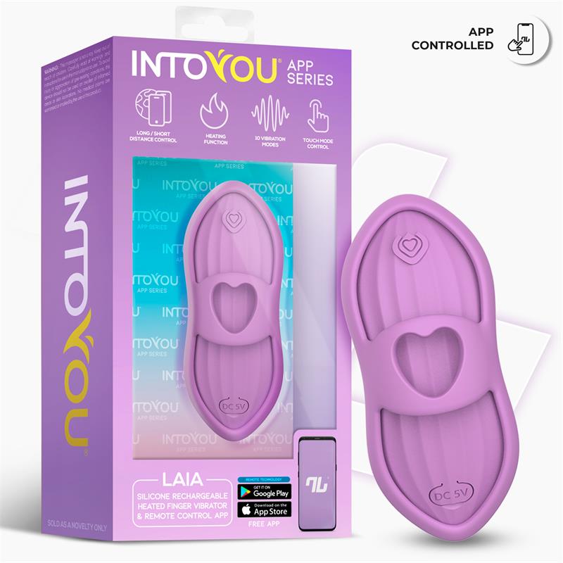 INTOYOU APP SERIES - LAIA HEATED FINGER VIBRATOR WITH APP LAVENDER
