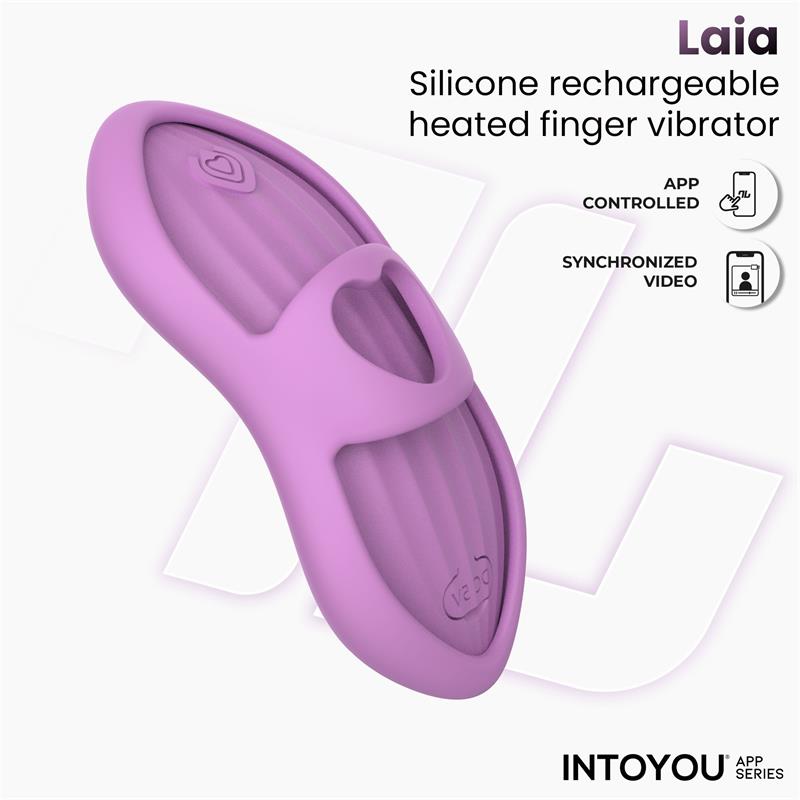 INTOYOU APP SERIES - LAIA HEATED FINGER VIBRATOR WITH APP LAVENDER