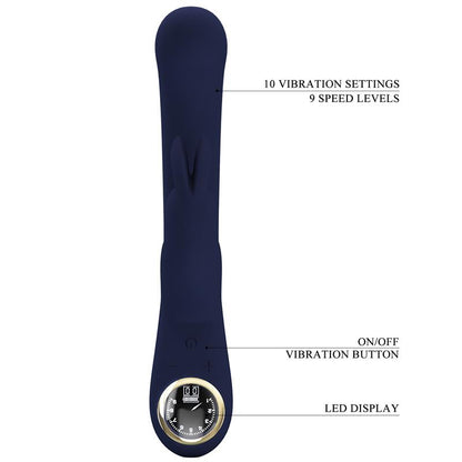 PRETTYLOVE - LAMAR VIBRATOR G-SPOT RABBIT DARK BLUE