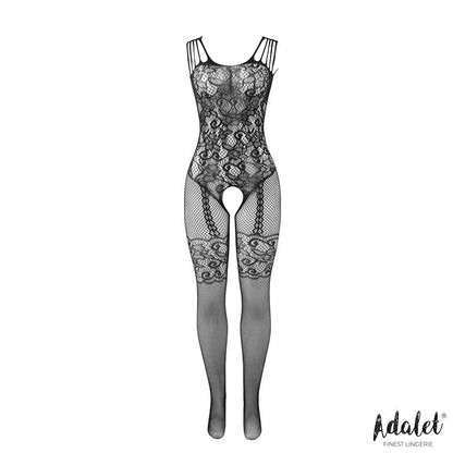 ADALET LINGERIE - LANA BODYSTOCKING OPEN CROTCH AND FLORAL PATTERN