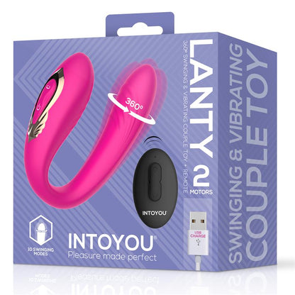 INTOYOU - LANTY COUPLES TOY WITH 360º OSCILLATION AND REMOTE CONTROL