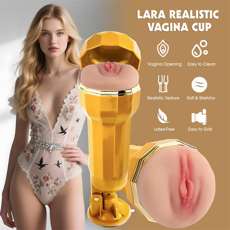 CHISA - LARA VIBRATING REALISTIC VAGINA MASTURBATOR