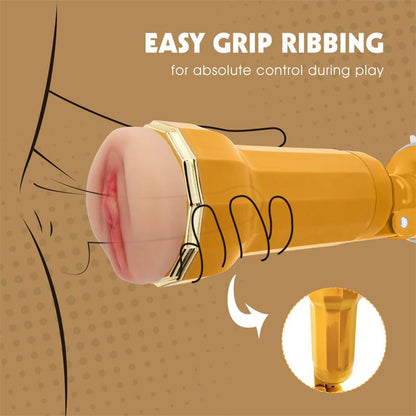 CHISA - LARA VIBRATING REALISTIC VAGINA MASTURBATOR