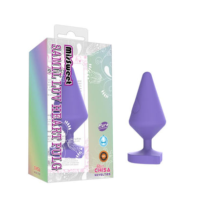 CHISA - LARGE LUV HEART PLUG PURPLE SILICONE