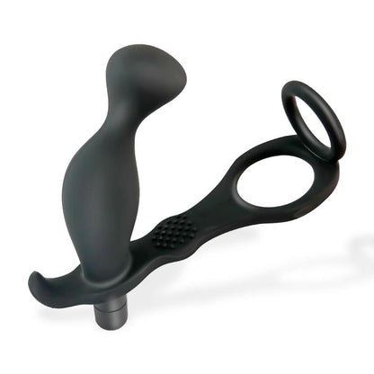 AFTERDARK - LARIMAR VIBRATING ANAL PLUG WITH PENIS AND TESTICLES RING