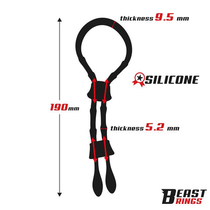 BEAST RINGS - LASSO ADJUSTABLE SILICONE COCK RING