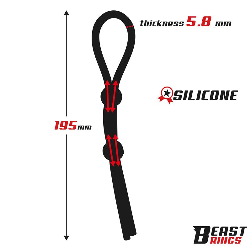 BEAST RINGS - LASSO ADJUSTABLE SILICONE COCK RING