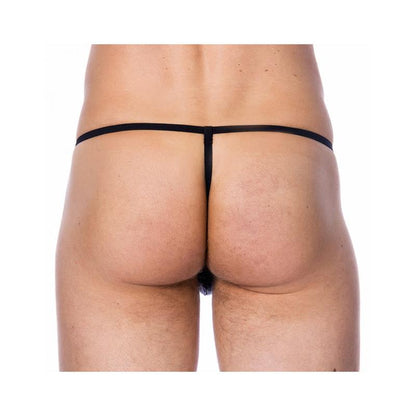 BONDAGE PLAY - LEATHER ADJUSTABLE G-STRING ONE SIZE
