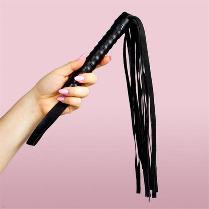 SECRET PLAY - LEATHER FLOGGER 45 CM BLACK