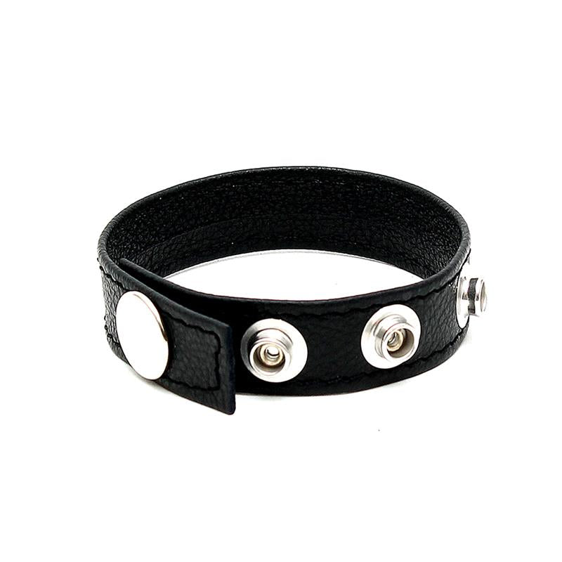 BONDAGE PLAY - LEATHER PENIS RING ADJUSTABLE
