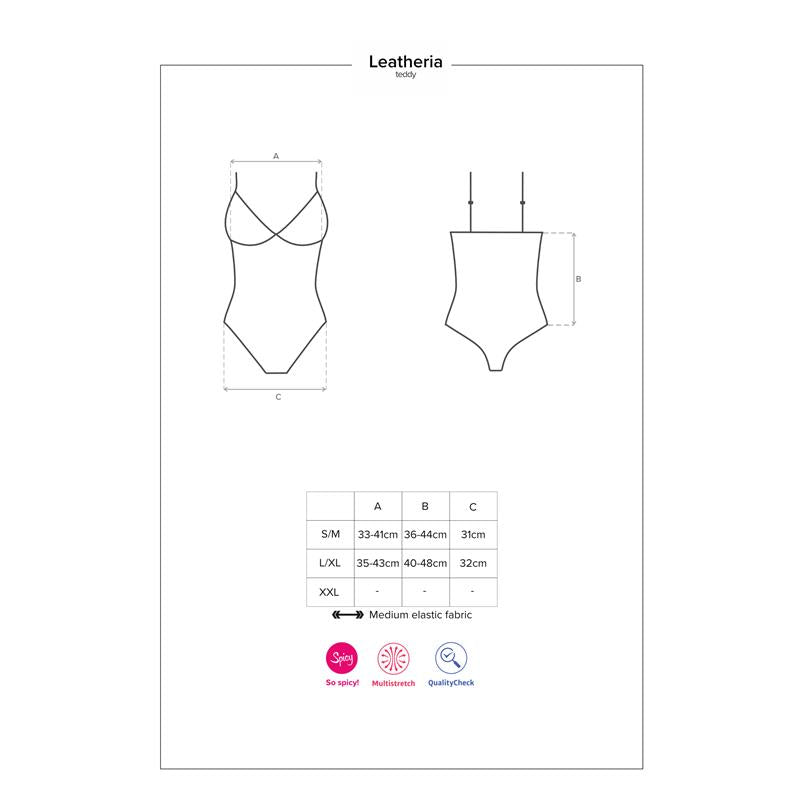 OBSESSIVE - LEATHERIA TEDDY SIZE S/M