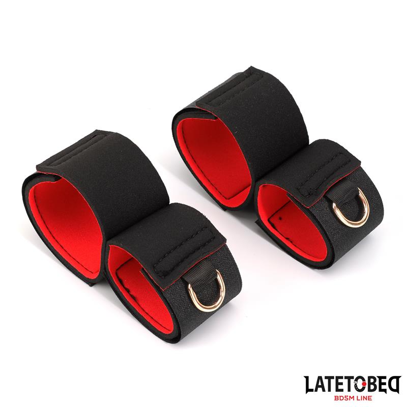 LATETOBED BDSM LINE - LEG OPEN RESTRAINTS SET
