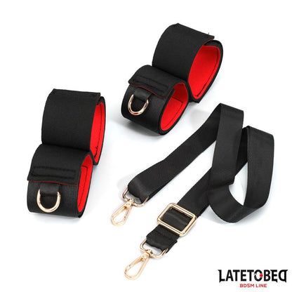 LATETOBED BDSM LINE - LEG OPEN RESTRAINTS SET
