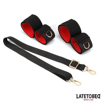 LATETOBED BDSM LINE - LEG OPEN RESTRAINTS SET