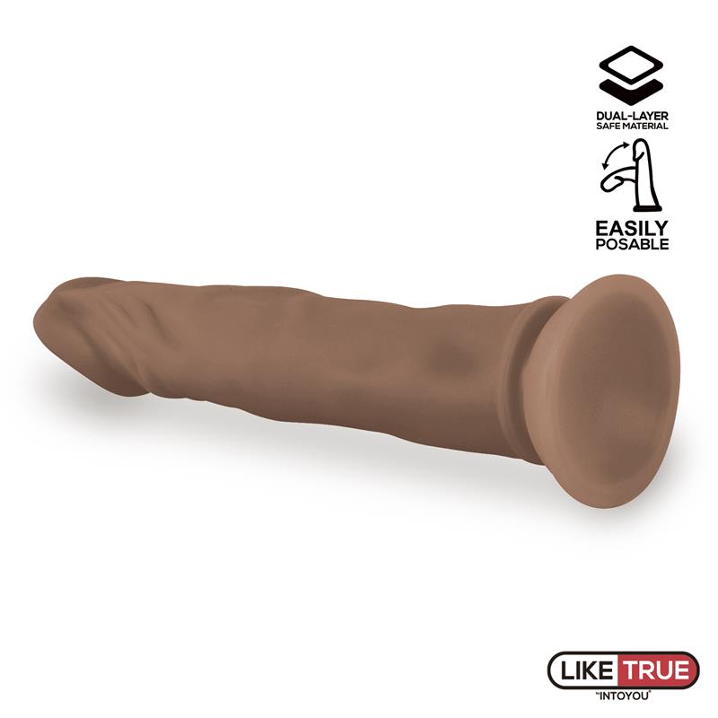 LIKETRUE - LENSER ARTICULABLE-POSABLE REALISTIC DILDO 8 BROWN