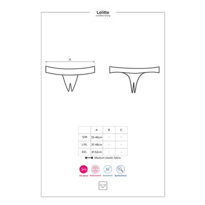 OBSESSIVE - LETICA CROTCHLESS THONG