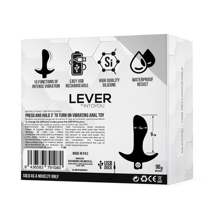 TARDENOCHE - LEVER ANAL PLUG WITH VIBRATION USB SILICONE