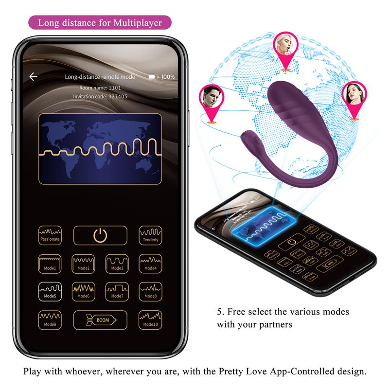 PRETTYLOVE - LEVIATHAN VIBRATING EGG WITH APP