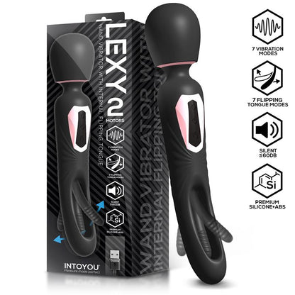 INTOYOU - LEXY VIBRATING WAND WITH INTERNAL FLIPPING TONGUE