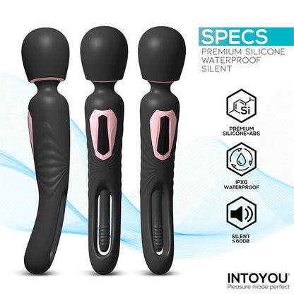 INTOYOU - LEXY VIBRATING WAND WITH INTERNAL FLIPPING TONGUE