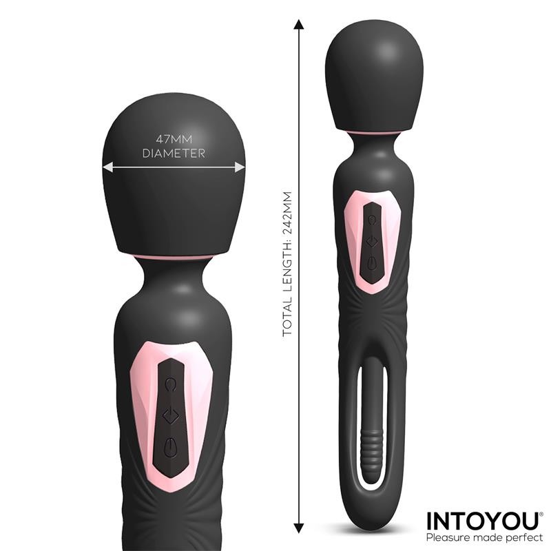 INTOYOU - LEXY VIBRATING WAND WITH INTERNAL FLIPPING TONGUE
