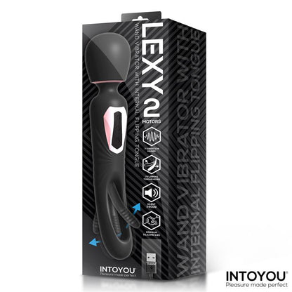 INTOYOU - LEXY VIBRATING WAND WITH INTERNAL FLIPPING TONGUE