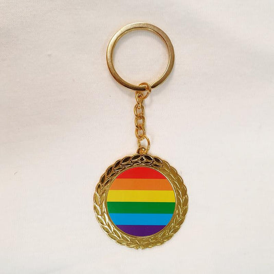 DIVERTY SEX - LGBT PRIDE ROUND METAL KEYCHAIN