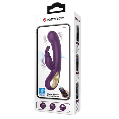 PRETTYLOVE - LIAM G-SPOT VIBRATOR SILICONE WITH APP PURPLE