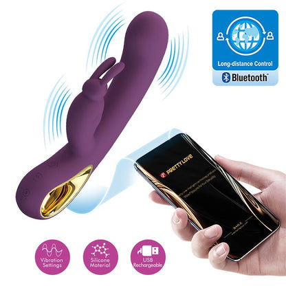 PRETTYLOVE - LIAM G-SPOT VIBRATOR SILICONE WITH APP PURPLE