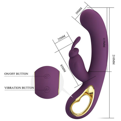 PRETTYLOVE - LIAM G-SPOT VIBRATOR SILICONE WITH APP PURPLE