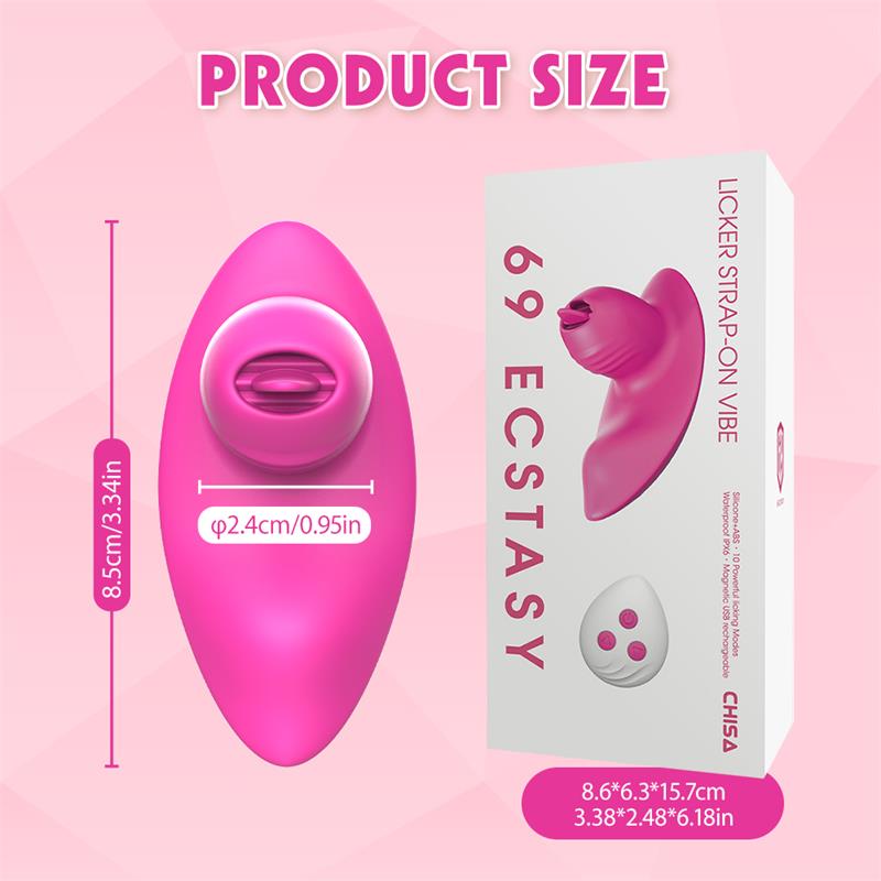 CHISA - LICKER STRAP-ON VIBE WITH TONGUE