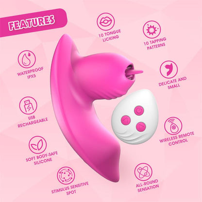 CHISA - LICKER STRAP-ON VIBE WITH TONGUE