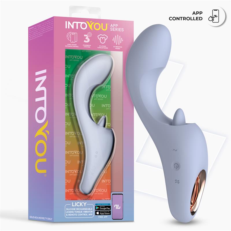 INTOYOU APP SERIES - LICKY LICKING TONGUE VIBRATOR WITH APP