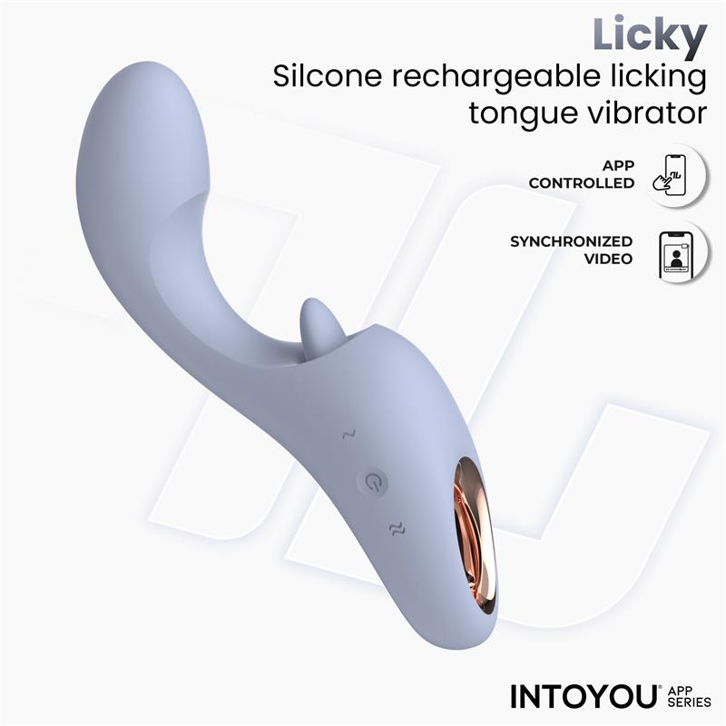 INTOYOU APP SERIES - LICKY LICKING TONGUE VIBRATOR WITH APP