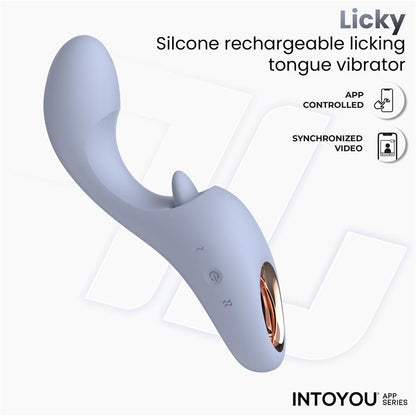 INTOYOU APP SERIES - LICKY LICKING TONGUE VIBRATOR WITH APP