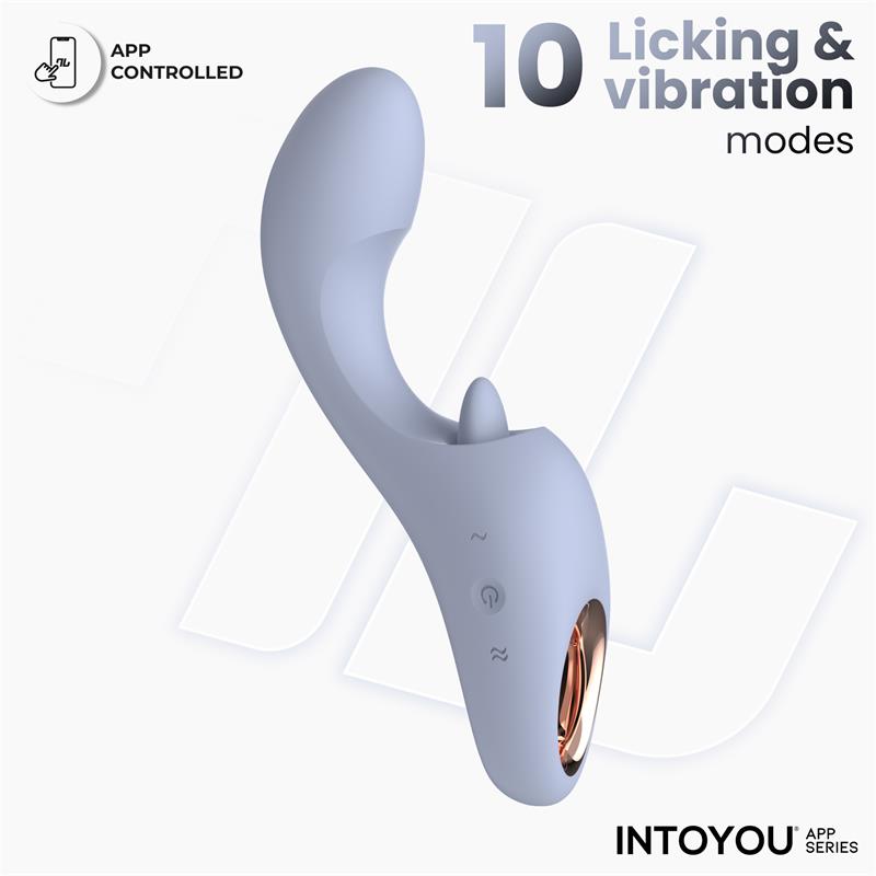 INTOYOU APP SERIES - LICKY LICKING TONGUE VIBRATOR WITH APP