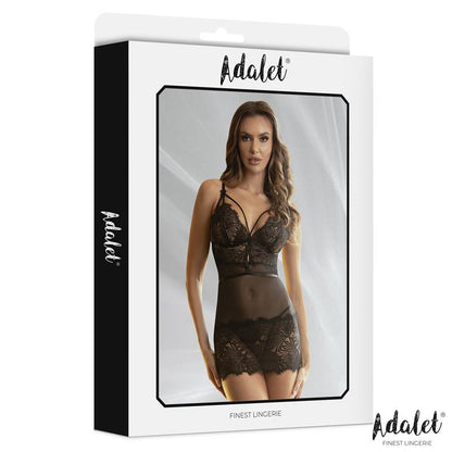 ADALET LINGERIE - LILA OPEN BACK BABYDOLL AND THONG