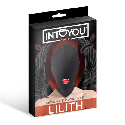 INTOYOU BDSM LINE - LILITH INCOGNITO MASK WITH OPENING IN THE MOUTH BLACK