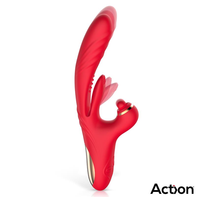 ACTION - LIMBE VIBE WITH FLIP-FLAP TONGUE, HITTING BALL AND UP AND DOWN