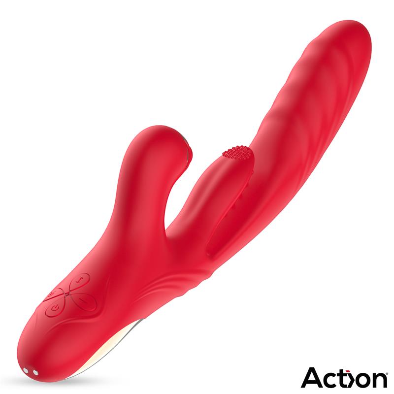 ACTION - LIMBE VIBE WITH FLIP-FLAP TONGUE, HITTING BALL AND UP AND DOWN