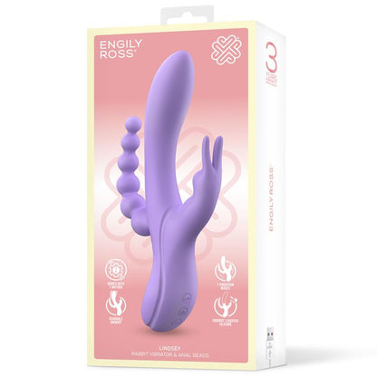 ENGILY ROSS - LINDSAY VIBE WITH ANAL CHAIN LIQUID SILICONE UNIBODY FLEXIBLE 2 MOTORS