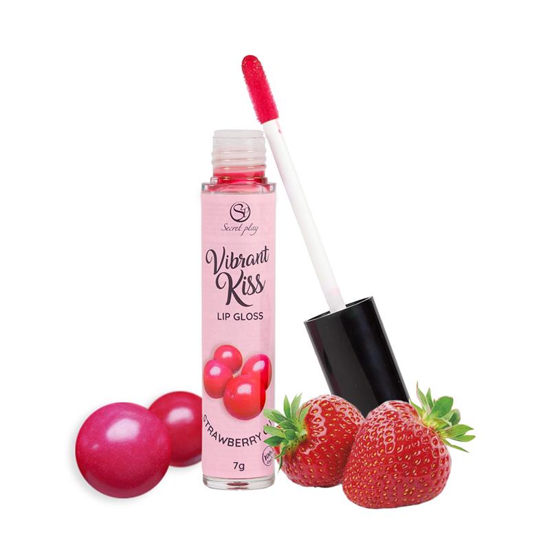 SECRET PLAY - LIP GLOSS VIBRANT KISS FLAVOR STRAWBERRY GUM 7G