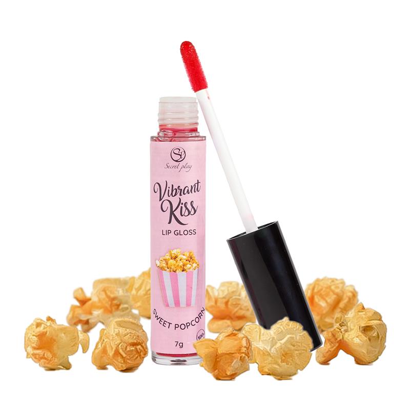 SECRET PLAY - LIP GLOSS VIBRANT KISS FLAVOR SWEET POPCORN 7G